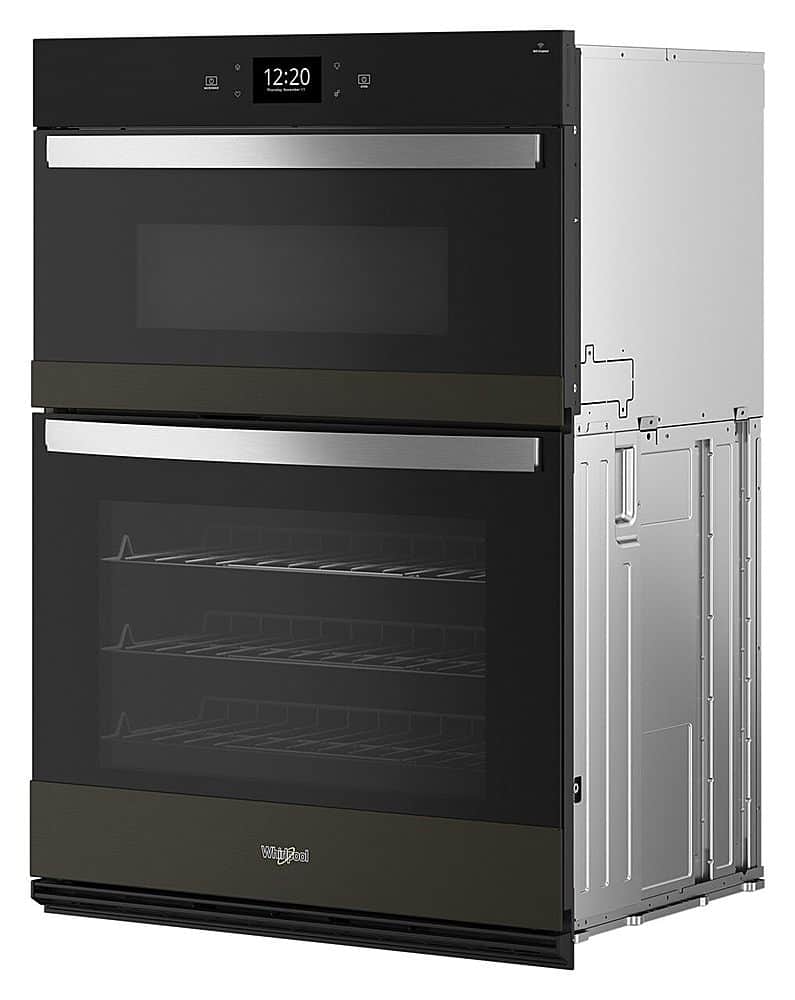 Whirlpool - 30" Smart Built-In Electric Combination Wall Oven with Air Fry - Black Stainless Steel