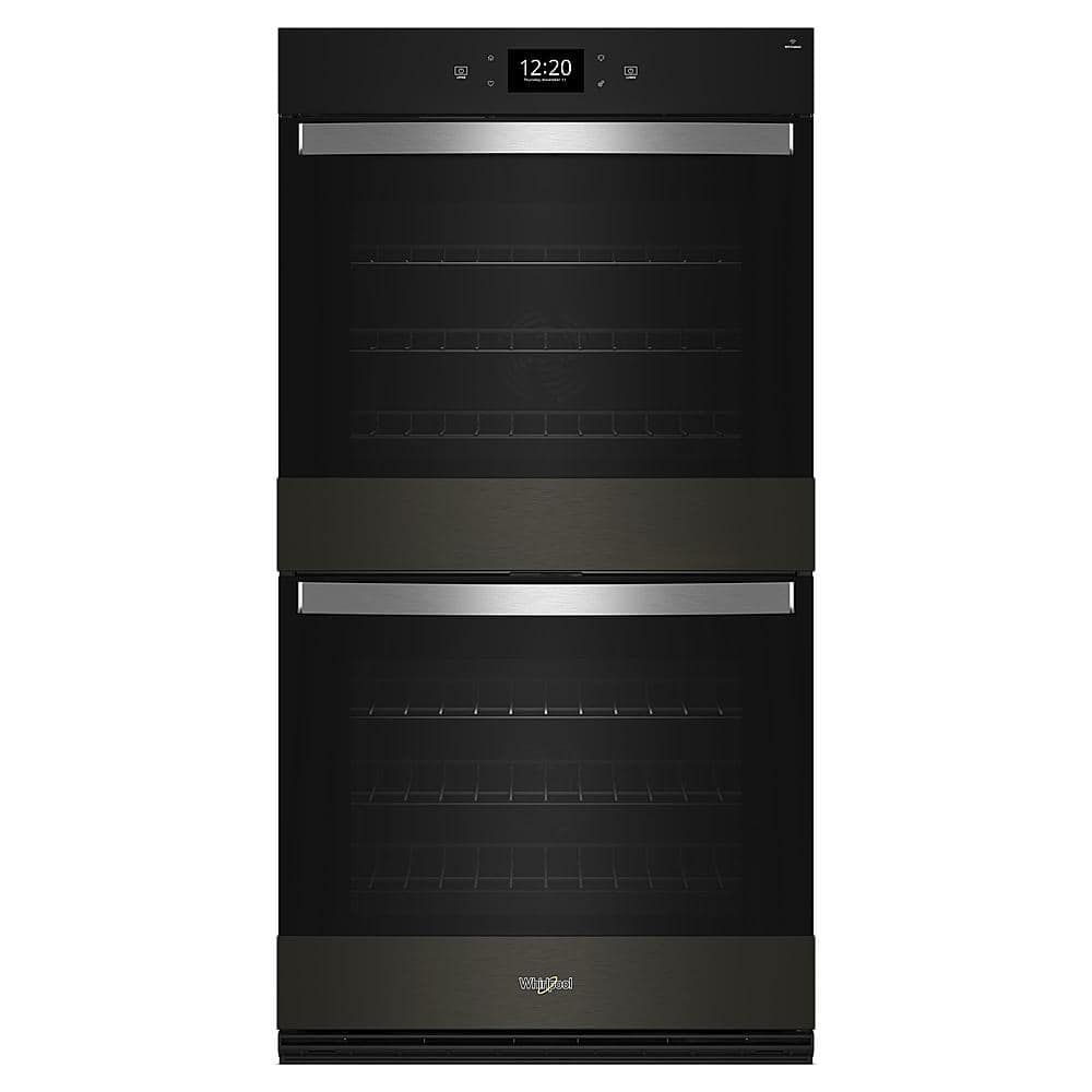 Whirlpool - 30" Smart Built-In Electric Convection Double Wall Oven with Air Fry - Black Stainless Steel