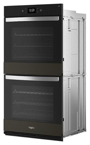 Whirlpool - 30" Smart Built-In Electric Convection Double Wall Oven with Air Fry - Black Stainless Steel