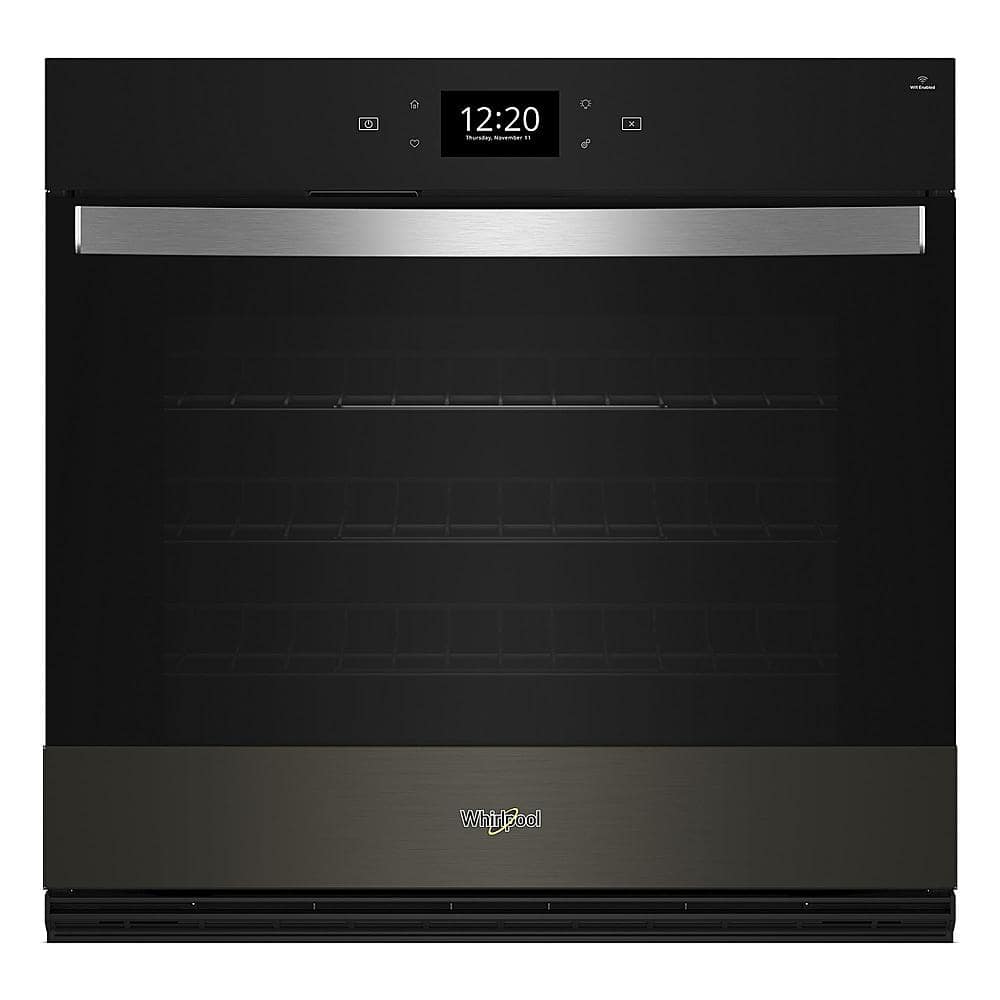 Whirlpool - 30" Smart Built-In Single Electric Wall Oven with Air Fry - Black Stainless Steel