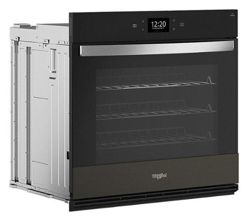 Whirlpool - 30" Smart Built-In Single Electric Wall Oven with Air Fry - Black Stainless Steel