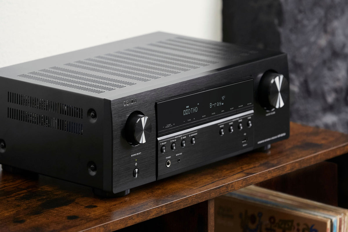 Denon - AVR-S670H (75W X 5) 5.2-Ch. with HEOS 8K Ultra HD and HDR Compatible AV Home Theater Receiver with Alexa - Black