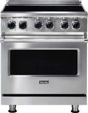 Viking - 30 in. Wide 4 Elements 5 Series 4.7 Cu. Ft. Freestanding Electric Induction Range - Stainless Steel
