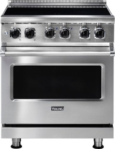 Viking - 30 in. Wide 4 Elements 5 Series 4.7 Cu. Ft. Freestanding Electric Induction Range - Stainless Steel