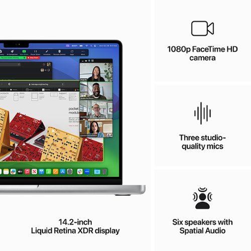 Apple - Geek Squad Certified Refurbished MacBook Pro 14" Laptop - M3 chip - 8GB Memory - 10-core GPU - 1TB SSD - Silver