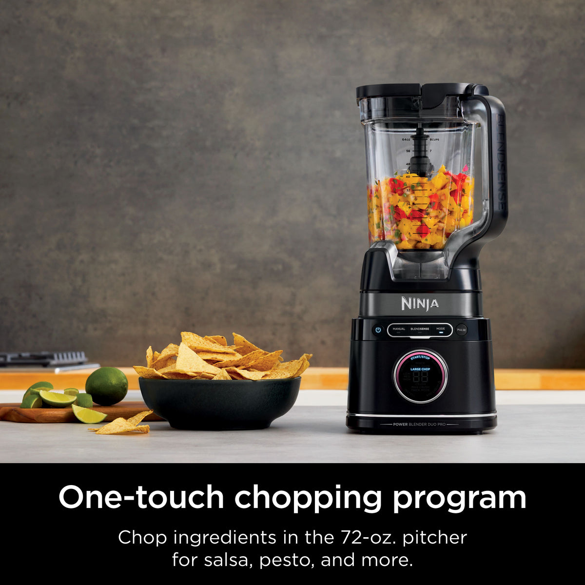 Ninja - Detect Power Blender Pro + Personal Single-Serve, BlendSense Technology, 1800PW, 72 oz. Pitcher, To-Go Cups - Black