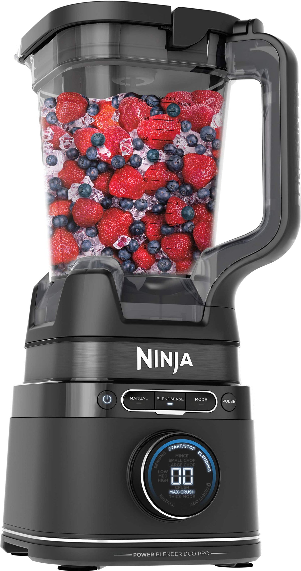 Ninja - Detect Power Blender Pro + Personal Single-Serve, BlendSense Technology, 1800PW, 72 oz. Pitcher, To-Go Cups - Black