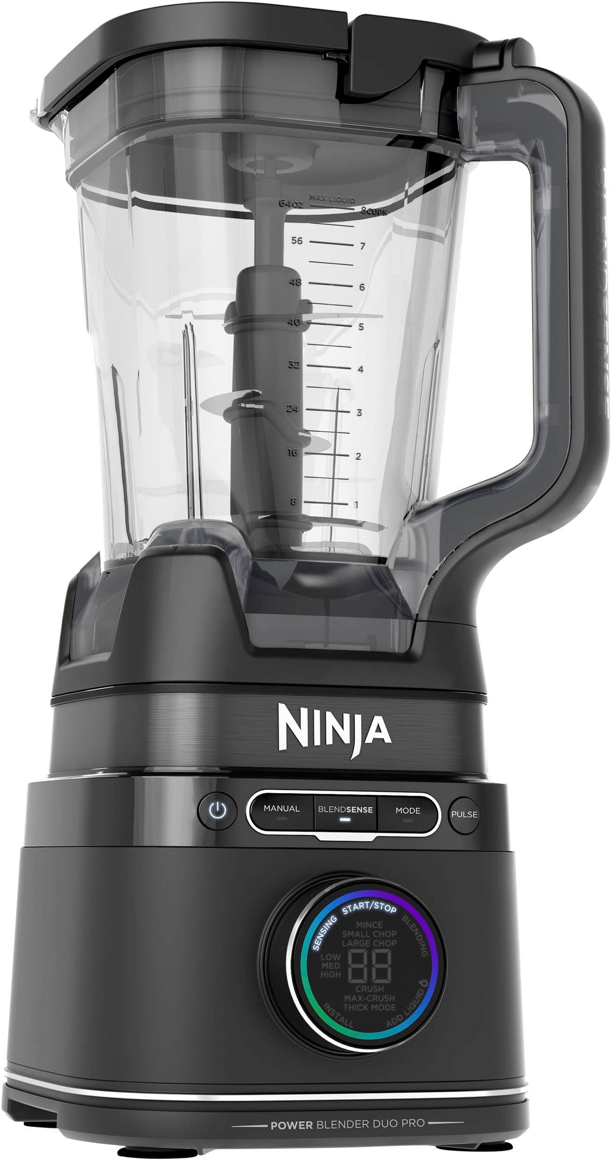 Ninja - Detect Power Blender Pro + Personal Single-Serve, BlendSense Technology, 1800PW, 72 oz. Pitcher, To-Go Cups - Black