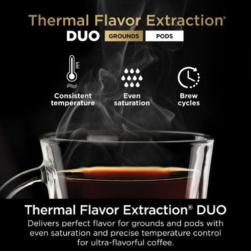 Ninja - DualBrew Hot & Iced Coffee Maker, Single-Serve, compatible with K-Cups & 12-Cup Drip Coffee Maker - Stainless Steel