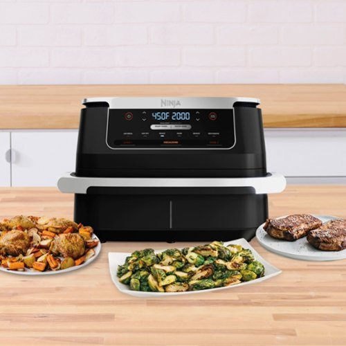 Ninja - Foodi DualZone FlexBasket Air Fryer with 7-qt MegaZone - Black