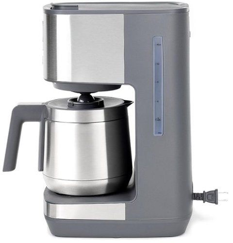 GE - 10 Cup Programmable Coffee Maker with Single Serve and Thermal Carafe - Stainless Steel
