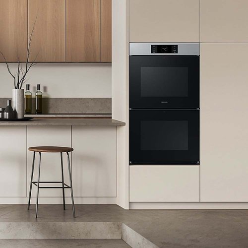 Samsung - BESPOKE 30" Built-In Electric Convection Double Wall Oven with AI Pro Cooking Camera - Stainless Steel