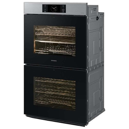 Samsung - BESPOKE 30" Built-In Electric Convection Double Wall Oven with AI Pro Cooking Camera - Stainless Steel