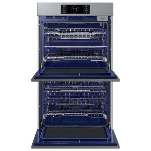Samsung - BESPOKE 30" Built-In Electric Convection Double Wall Oven with AI Pro Cooking Camera - Stainless Steel