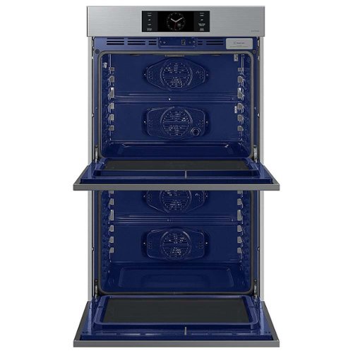 Samsung - BESPOKE 30" Built-In Electric Convection Double Wall Oven with AI Pro Cooking Camera - Stainless Steel