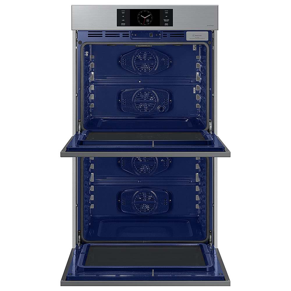 Samsung - BESPOKE 30" Built-In Electric Convection Double Wall Oven with AI Pro Cooking Camera - Stainless Steel