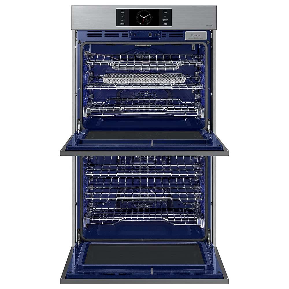 Samsung - BESPOKE 30" Built-In Electric Convection Double Wall Oven with AI Pro Cooking Camera - Stainless Steel