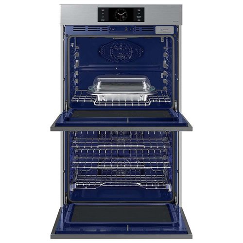 Samsung - BESPOKE 30" Built-In Electric Convection Double Wall Oven with AI Pro Cooking Camera - Stainless Steel