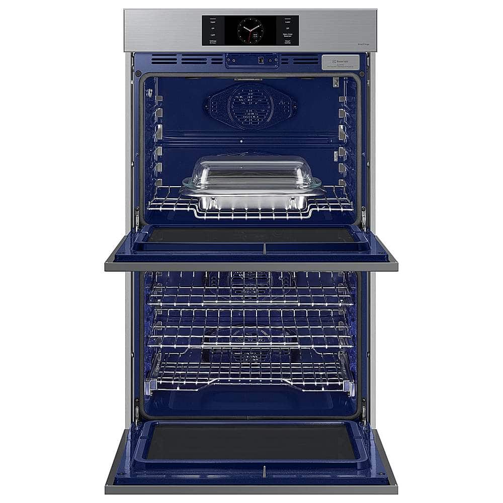 Samsung - BESPOKE 30" Built-In Electric Convection Double Wall Oven with AI Pro Cooking Camera - Stainless Steel