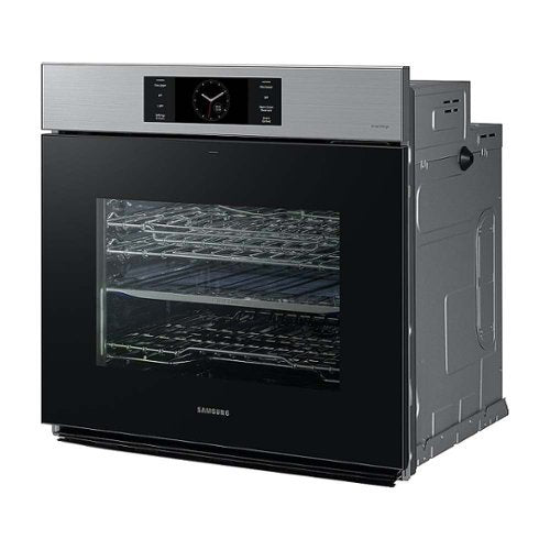Samsung - BESPOKE 30" Built-In Single Electric Convection Wall Oven with AI Pro Cooking Camera - Stainless Steel