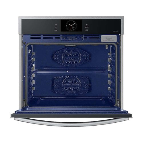 Samsung - 30" Built-In Single Electric Convection Wall Oven with Steam Cook - Stainless Steel