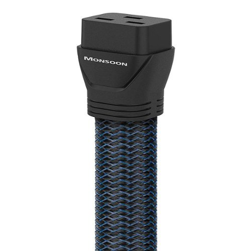 AudioQuest - Monsoon 3.3' Power Cable with C19 to 3-Prong Wall Plug Connectors - Black