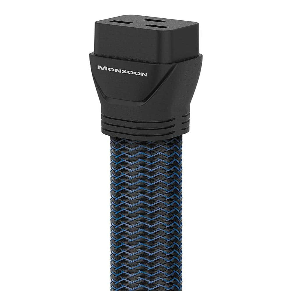 AudioQuest - Monsoon 3.3' Power Cable with C19 to 3-Prong Wall Plug Connectors - Black