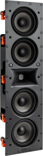 JBL - Studio 6 Quad-5.25" 2-Way In-Wall Speaker (Each) - Black