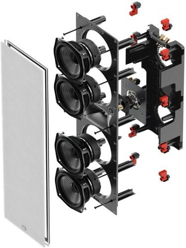 JBL - Studio 6 Quad-5.25" 2-Way In-Wall Speaker (Each) - Black