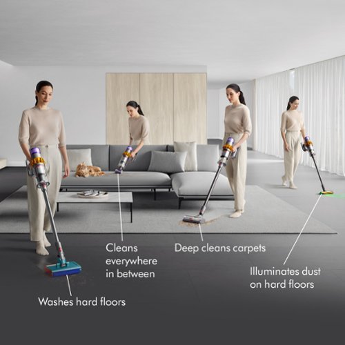 Dyson - V15s Detect Submarine Cordless Vacuum with 10 accessories - Yellow/Nickel