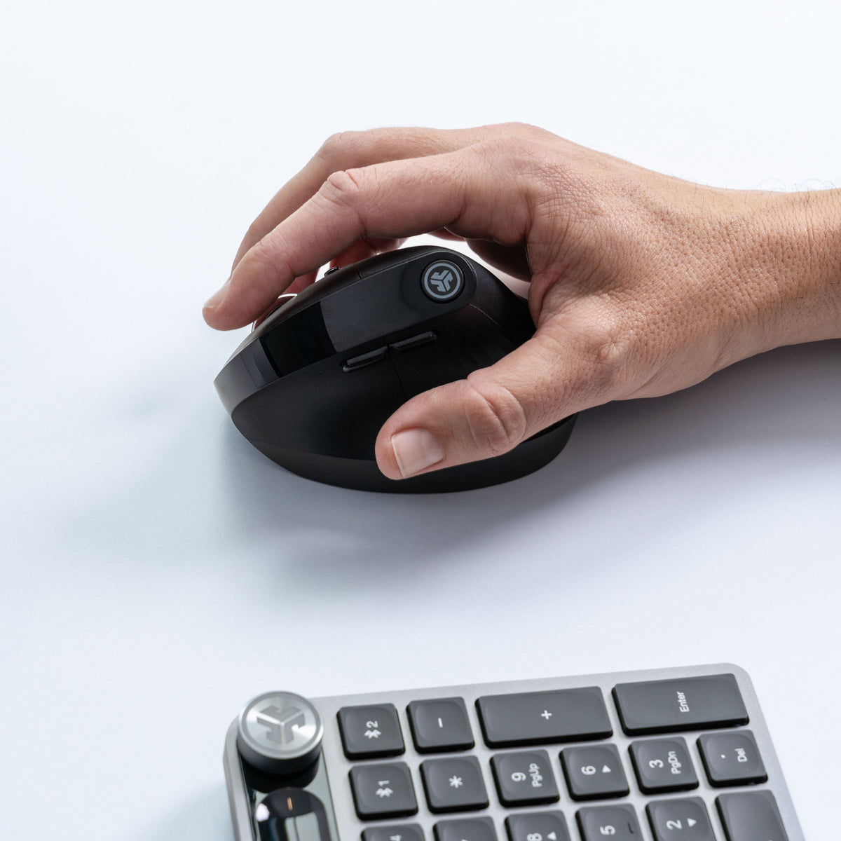JLab - JBuds Ergonomic Wireless Mouse - Wireless - Black