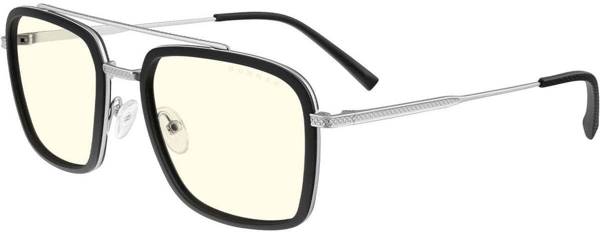 GUNNAR - Barron Computer Glasses with Blue Light Reduction , Clear Lenses - Black