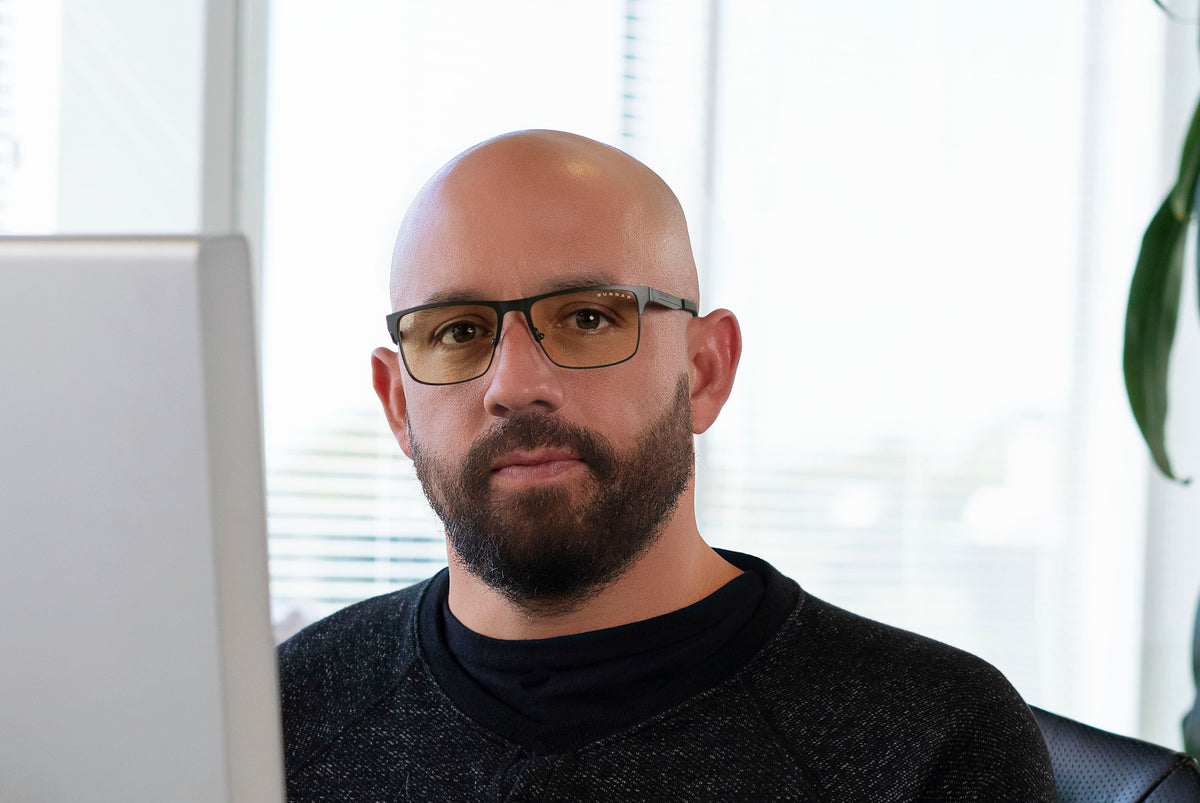 GUNNAR - Pendleton Computer Glasses with Blue Light Reduction , Amber Lenses - Slate