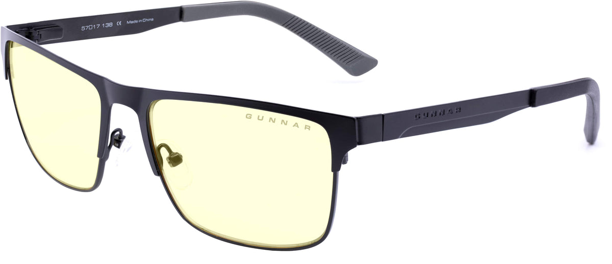 GUNNAR - Pendleton Computer Glasses with Blue Light Reduction , Amber Lenses - Slate