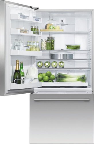 Fisher & Paykel - Active Smart 17.1 Cu Ft Bottom Freezer Refrigerator with Ice - Stainless Steel