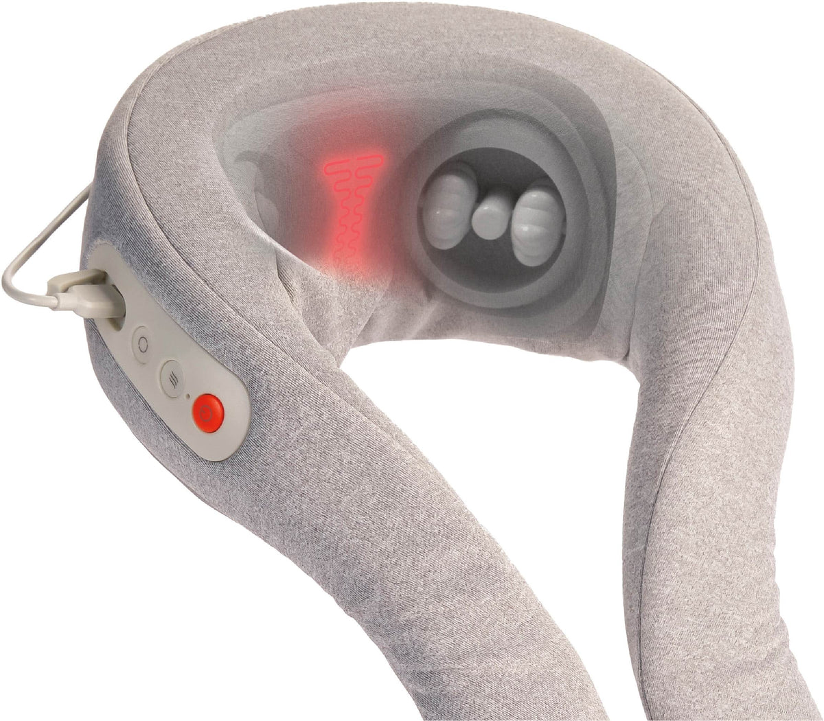 Sharper Image - Realtouch Shiatsu Plus Cordless Neck Massager - Gray