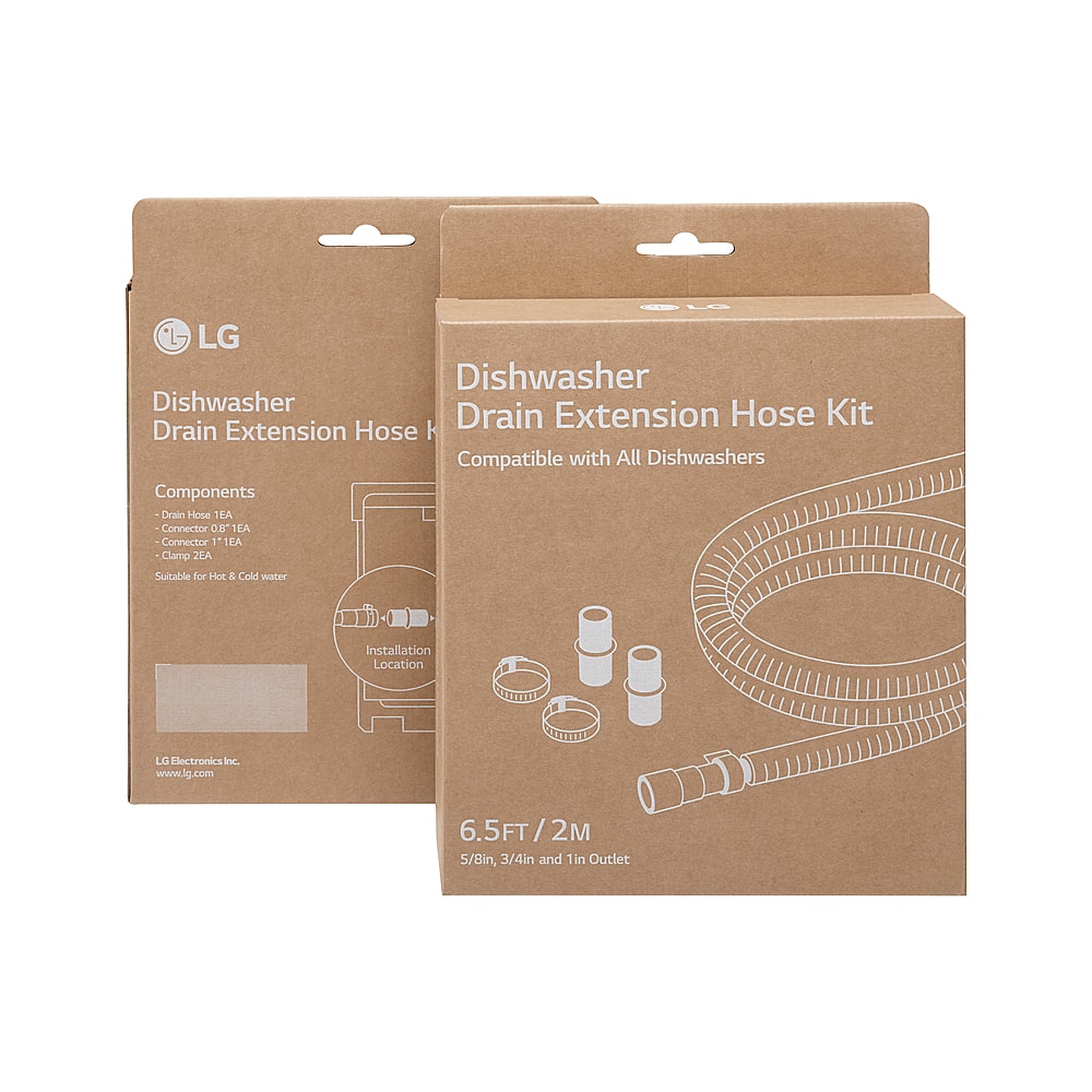 LG - 6.5 ft. Drain Extension Hose Kit for Dishwashers - Gray