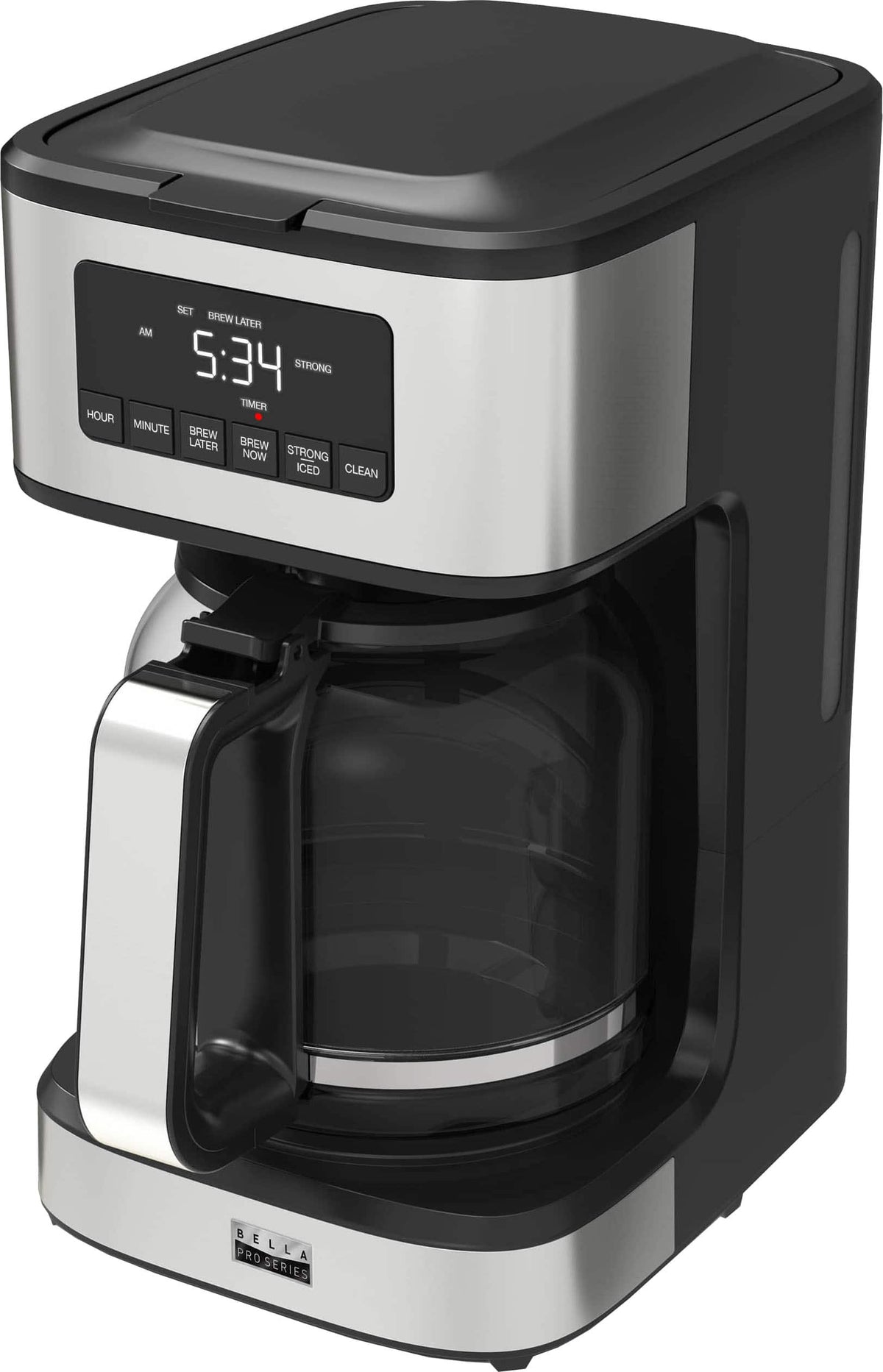 bella PRO - 12-Cup Programmable Coffee Maker - Stainless Steel