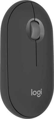 Logitech - Pebble Mouse 2 M350s Slim Lightweight Wireless Bluetooth Optical Silent Ambidextrous Mouse with Customizable Buttons - Wireless - Graphite