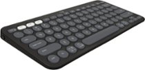Logitech - Pebble Keys 2 Slim TKL Wireless Scissor Keyboard for Windows, macOS, iPadOS, Chrome - Graphite