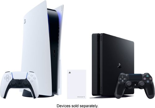 Seagate - Game Drive for PlayStation Consoles 5TB External USB 3.2 Gen 1 Portable Hard Drive with Blue LED Lighting - White