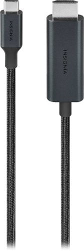 Insignia™ - 6’ 8K Ultra HD USB-C to HDMI 2.1 Braided Cable - Black