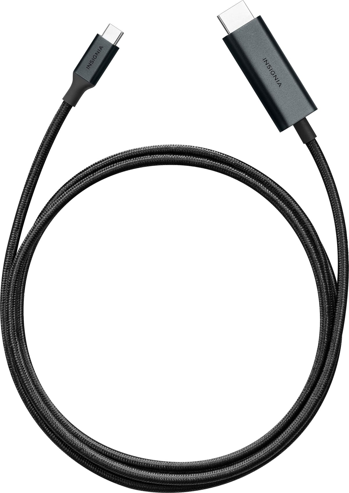 Insignia™ - 6’ 8K Ultra HD USB-C to HDMI 2.1 Braided Cable - Black
