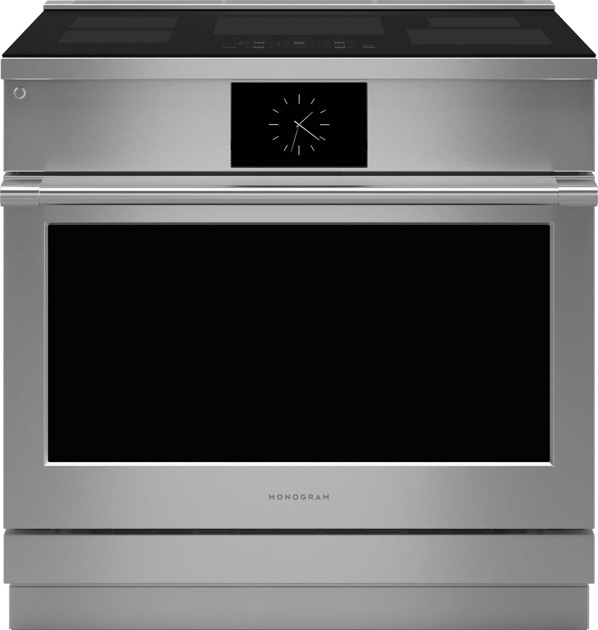 Monogram - 36 in. Wide 5 Elements 5.75 Cu. Ft. Slide-In Electric Induction True Convection Range with Precision Cooking - Stainless Steel
