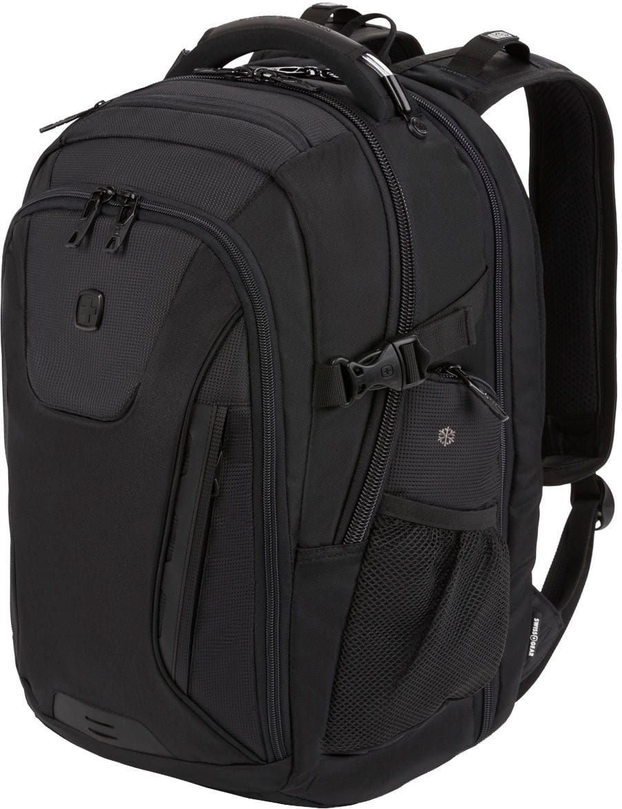 SwissGear - Commander USB ScanSmart Laptop Backpack - Black