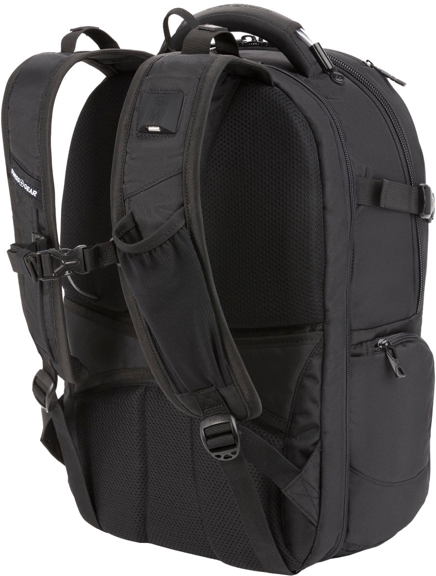 SwissGear - Commander USB ScanSmart Laptop Backpack - Black