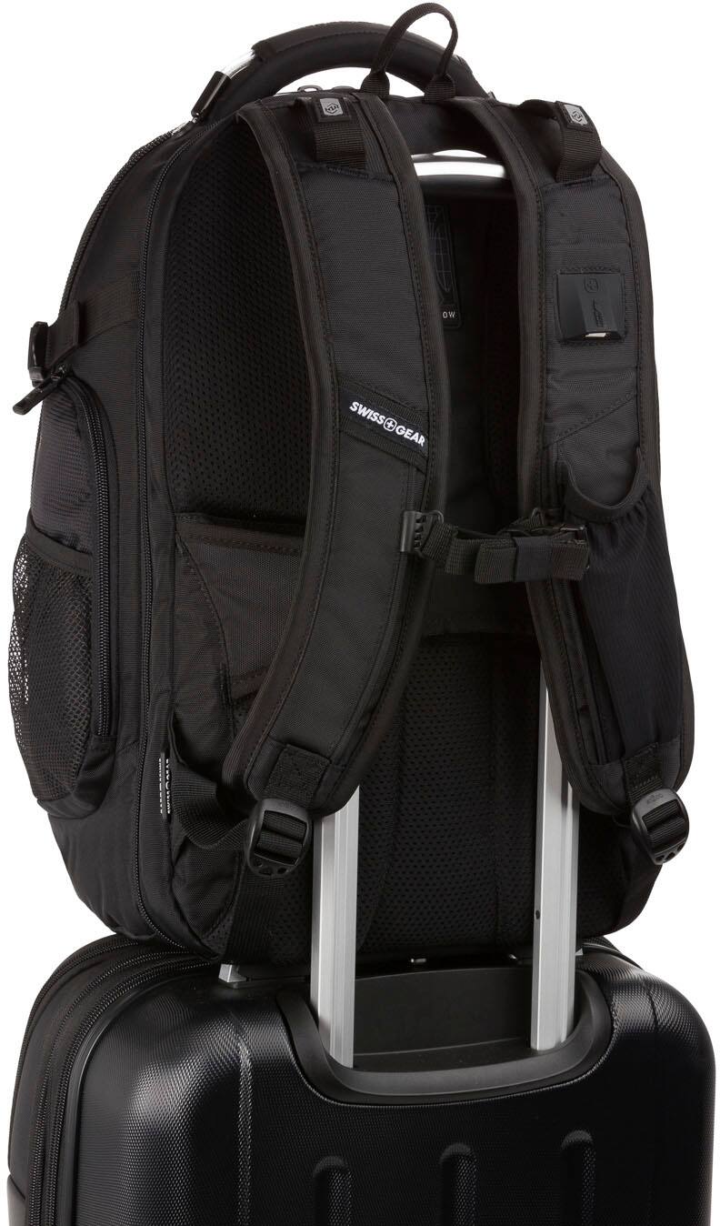 SwissGear - Commander USB ScanSmart Laptop Backpack - Black