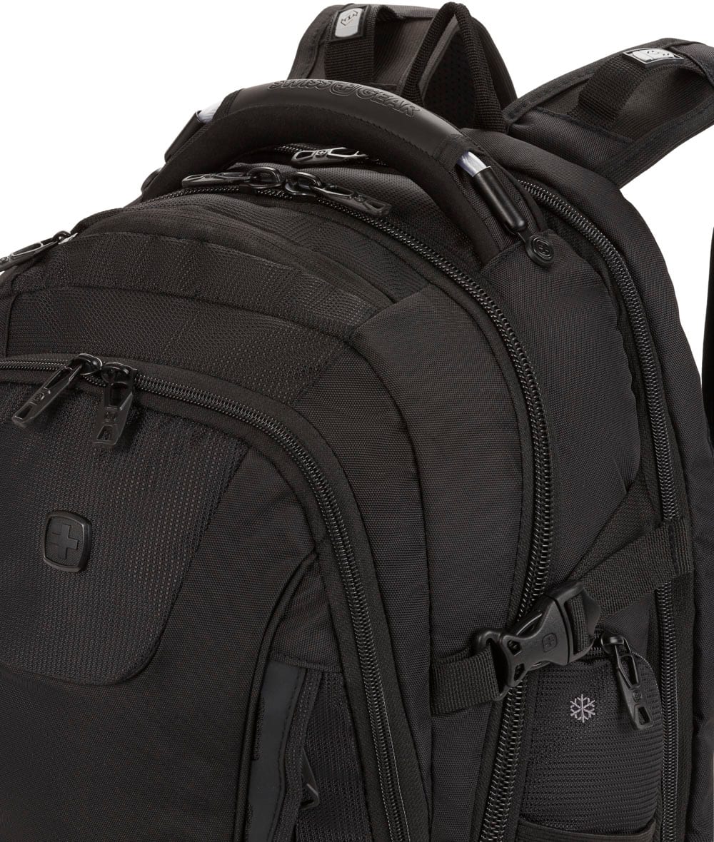 SwissGear - Commander USB ScanSmart Laptop Backpack - Black
