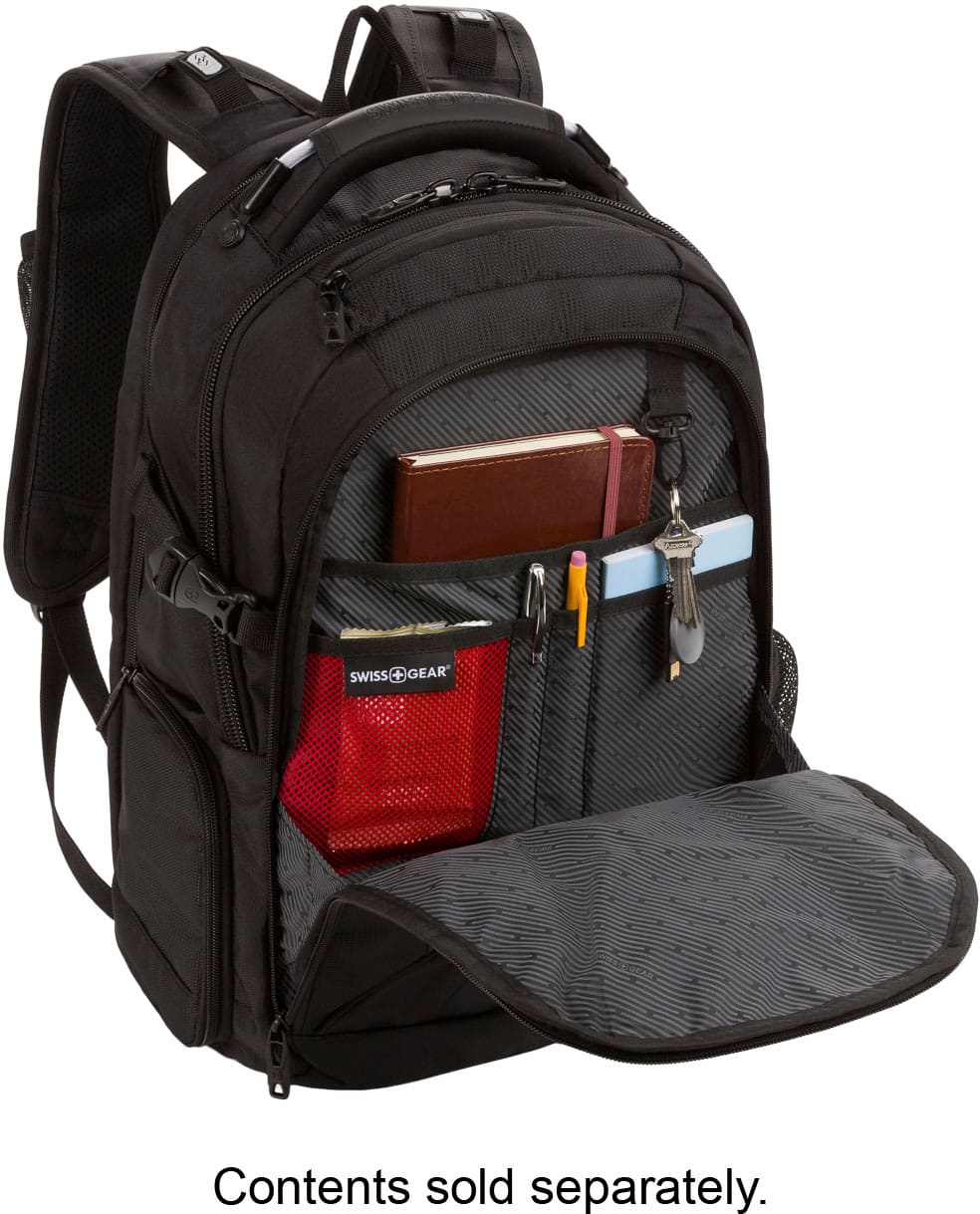 SwissGear - Commander USB ScanSmart Laptop Backpack - Black