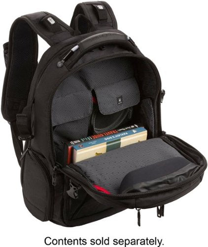 SwissGear - Commander USB ScanSmart Laptop Backpack - Black